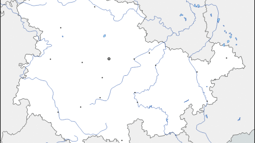 Bildausschnitt geografische Karte Thüringens