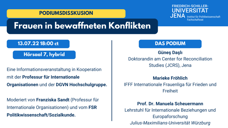 Podiumsdiskussion: Frauen in bewaffneten Konflikten